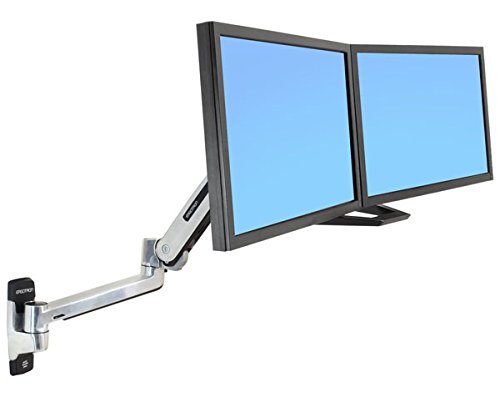 Ergotron LX HD Sit-Stand Wall Mount LCD Arm - Wall mount for LCD display - aluminium - polished aluminium - screen size: up to 46"