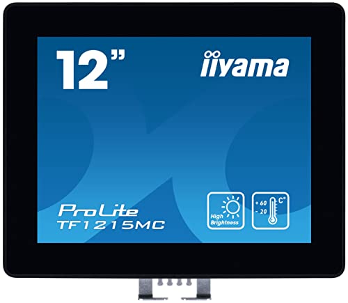 iiyama ProLite TF1215MC-B1 - LED monitor - 12.1" - open frame - touchscreen - 1024 x 768 - IPS - 540 cd/mâ‰¤ - 1000:1 - 25 ms - HDMI, VGA, DisplayPort - black