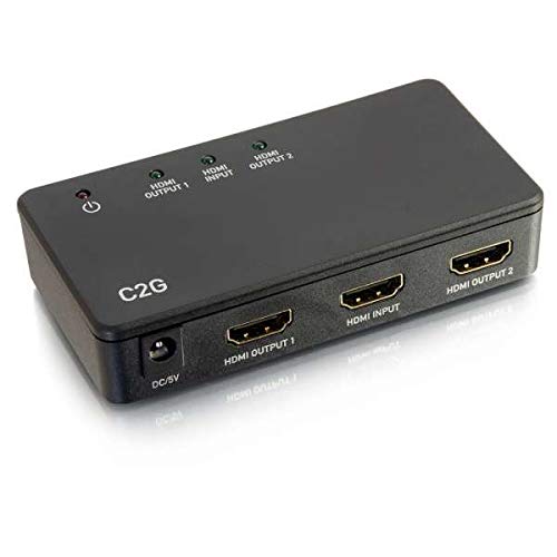 C2G 2-Port HDMI Splitter 4K30 - Video/audio splitter - 2 x HDMI - desktop