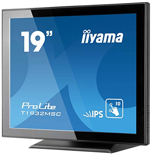 iiyama ProLite T1932MSC-B5AG - LED monitor - 19" - touchscreen - 1280 x 1024 @ 75 Hz - IPS - 250 cd/m - 1000:1 - 14 ms - HDMI, VGA, DisplayPort - speakers - black