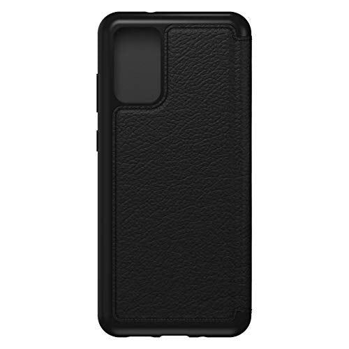 OtterBox Strada Series - Flip cover for mobile phone - leather, polycarbonate - shadow black - for Samsung Galaxy S20+, S20+ 5G