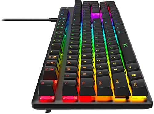 HyperX Alloy Origins - Keyboard - backlit - USB-C - QWERTY - UK - key switch: HyperX Red - black - for Microsoft Xbox One S, Xbox One S All-Digital Edition, Xbox One X, Xbox Series S, Xbox Series X, Sony PlayStation 4, Sony PlayStation 5