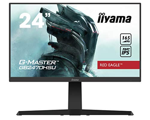 iiyama G-MASTER Red Eagle GB2470HSU-B1 - LED monitor - 24" (23.8" viewable) - 1920 x 1080 Full HD (1080p) @ 165 Hz - Fast IPS - 250 cd/m - 1100:1 - 0.8 ms - HDMI, DisplayPort - speakers - black