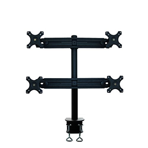 NewStar Tilt/Turn/Rotate Quad Desk Mount (clamp) for four 19-30" Monitor Screens, Height Adjustable - Black - Desk mount for 4 LCD displays - black - screen size: 19"-30"