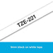 Brother TZe-221 - Standard adhesive - black on white - Roll (0.9 cm x 8 m) 1 roll(s) laminated tape - for Brother PT-D210, D600, H110, P-Touch PT-1005, 1880, E800, H110, P-Touch Cube Plus PT-P710