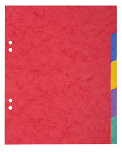 Best Value Exacompta Nature Future Dividers, A5, 225 gsm, 5 Parts - Multi-coloured