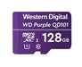 WD Purple SC QD101 WDD128G1P0C - Flash memory card - 128 GB - UHS-I U1 / Class10 - microSDXC UHS-I - purple