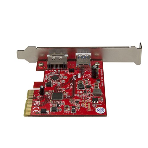 StarTech.com USB 3.1 PCIe Card - 2 port - 1 x USB-A and 1 x eSATA - 10Gbps - USB 3.1 Card - eSATA Card - USB 3.1 Expansion Card (PEXUSB311A1E)