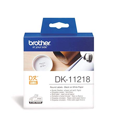 Brother DK-11218 - Black on white - Roll (2.4 cm) 1000 pcs. (1 roll(s) x 1000) labels - for Brother QL-1050, QL-1060, QL-500, QL-550, QL-560, QL-570, QL-580, QL-650, QL-700, QL-720