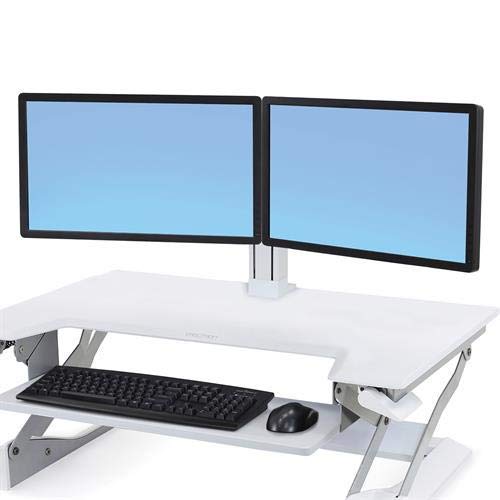 Ergotron WorkFit Dual Monitor Kit - Cart upgrade kit for 2 monitors - white - screen size: 24"