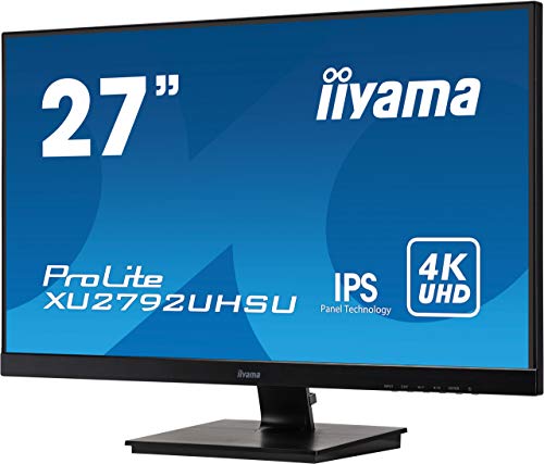 iiyama ProLite XU2792UHSU-B1 - LED monitor - 27" (27" viewable) - 3840 x 2160 4K @ 60 Hz - IPS - 300 cd/m - 1000:1 - 4 ms - HDMI, DVI, DisplayPort - speakers