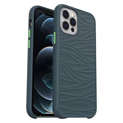 LifeProof WAKE - Back cover for mobile phone - ocean-based recycled plastic - neptune, mellow wave pattern - for Apple iPhone 12, 12 Pro