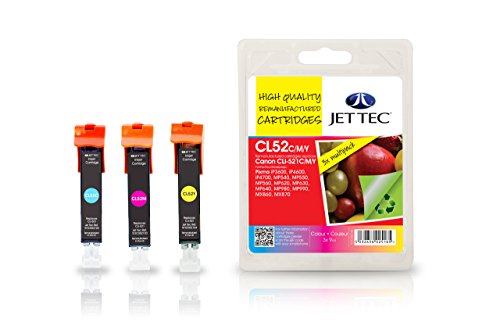 Best Value Jet Tec Compatible Ink Cartridge for Canon CLI-521 - Cyan/Magenta/Yellow