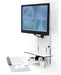 Ergotron StyleView Sit-Stand Vertical Lift, Patient Room - Wall mount for LCD display / keyboard / mouse / bar code scanner - white - screen size: 24"