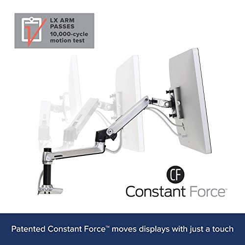 Mounting kit (articulating arm, desk clamp mount, extension adapter, grommet-mount base, 7" post) for LCD display - polished aluminium - screen size: up to 34"