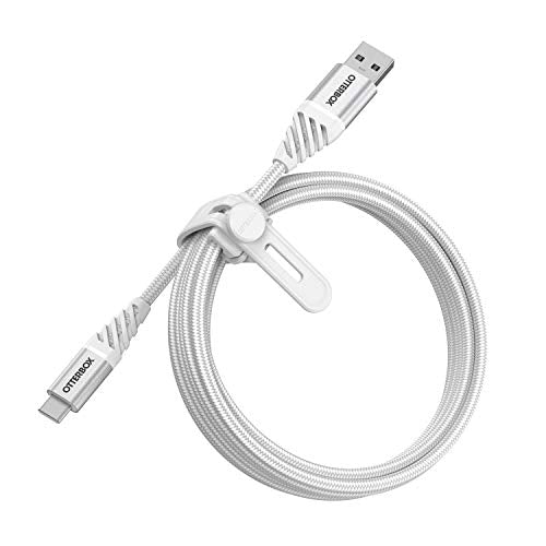 OtterBox Premium - USB cable - USB-C (M) to USB (M) - USB 2.0 - 3 A - 2 m - cloud white