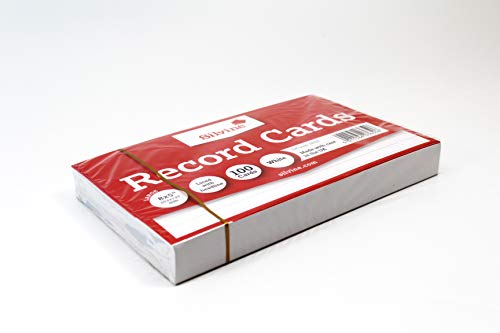 Valuex Record Cards Ruled Both Sides 8X5In 203X127Mm White (Pack 100)