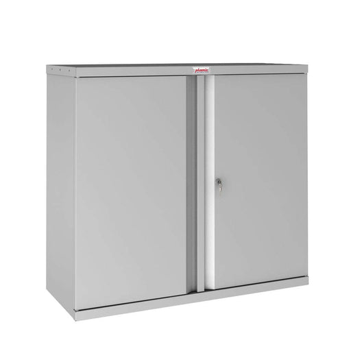 Phoenix SCL Series 2 Door 1 Shelf Steel Storage Cupboard in Grey with Key Lock SCL0891GGK