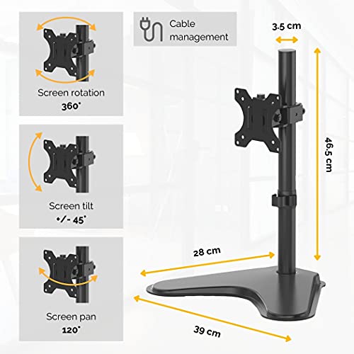 Fellowes Prof Series Freestanding Single Monitor Arm