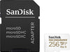 SanDisk Max Endurance - Flash memory card (microSDXC to SD adapter included) - 256 GB - Video Class V30 / UHS-I U3 / Class10 - microSDXC UHS-I