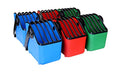 LocknCharge LNC10019 5 Slot 13 Inch Large Plastic Device Basket Set of 6 2 x Green 2 x Blue 2 x Red