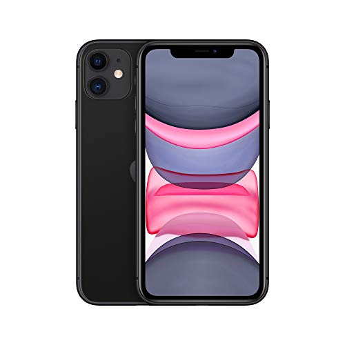 Apple iPhone 11 - Smartphone - dual-SIM - 4G Gigabit Class LTE - 64 GB - 6.1" - 1792 x 828 pixels (326 ppi) - Liquid Retina HD display (12 MP front camera) - 2x rear cameras - black