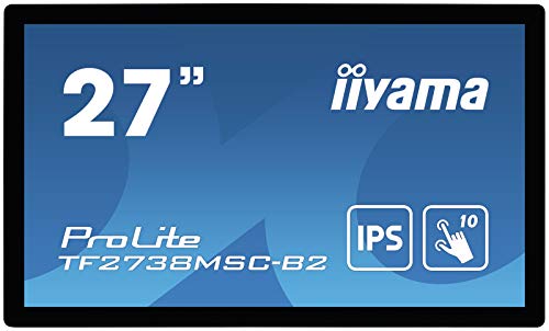 iiyama ProLite TF2738MSC-B2 - LED monitor - 27" - open frame - touchscreen - 1920 x 1080 Full HD (1080p) @ 60 Hz - A-MVA+ - 300 cd/m - 3000:1 - 5 ms - HDMI, DVI, DisplayPort - speakers - black