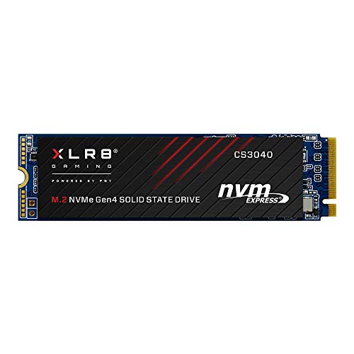 PNY XLR8 CS3040 M.2 1TB PCI Express 4.0 3D NAND NVMe Internal SSD Sequential Read of up to 5600MBs and Write of up to 4300MBs