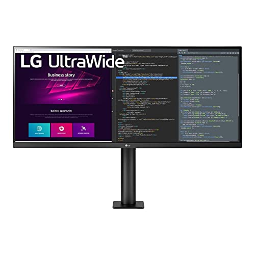 LG Ergo 34WN780-B - LED monitor - 34" - 3440 x 1440 UWQHD @ 75 Hz - IPS - 300 cd/m - 1000:1 - HDR10 - 5 ms - 2xHDMI, DisplayPort - speakers