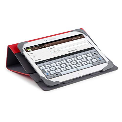 Targus Fit-N-Grip Universal - Flip cover for tablet - polyurethane, silicone - red - 9" - 10"