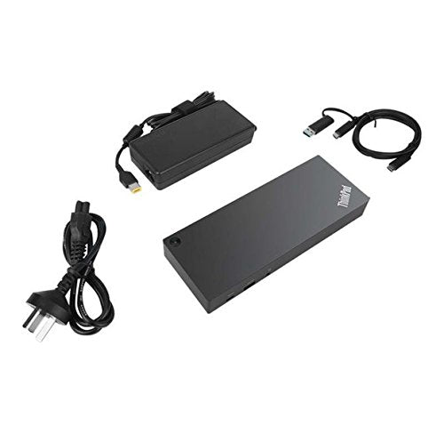 Lenovo ThinkPad Hybrid USB-C with USB-A Dock - Docking station - USB-C - 2 x HDMI, 2 x DP - GigE - 135 Watt - for Miix 520-12IKB, Tablet 10, ThinkPad E480, E580, L380, L380 Yoga, L470, L480, L580, P51s, P52s, T25, T470, T470p, T470s, T480, T480s, T570, T580, X1 Carbon, X1 Tablet, X1 Yoga, X270, X280, ThinkPad Yoga 370