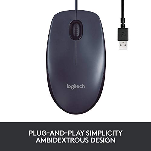 Logitech B100 Optical USB Mouse - Black