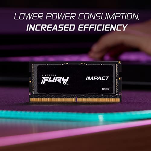 Kingston FURY Impact - DDR5 - kit - 64 GB: 2 x 32 GB - SO-DIMM 262-pin - 4800 MHz / PC5-38400 - CL38 - 1.1 V - unbuffered - on-die ECC