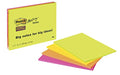 Best Value Post-it Notes 203 x 152 mm Super Sticky Note Pad, Green, Pink, Orange, Yellow, 4 pads (45 sheets per pad)