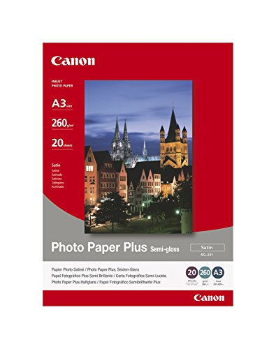 Canon Photo Paper Plus SG-201 - Semi-gloss photo paper - A3 (297 x 420 mm) - 260 g/m2 - 20 sheet(s)