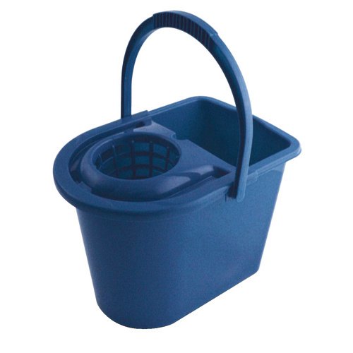 Best Value 12 Litre Mop Bucket and Wringing Attachment Blue