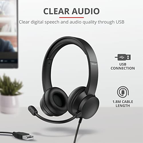 Trust HS200 USB A Wired Binaural Headset