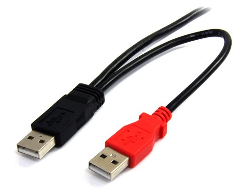 Best Value StarTech.com 6 ft USB Y Cable for External Hard Drive, USB A to Mini B, USB Cable, USB (M) to Mini-USB Type B (M), USB 2.0, 6 ft, Black