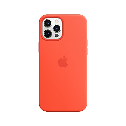 Apple Case with MagSafe - Back cover for mobile phone - silicone - electric orange - for iPhone 12 Pro Max