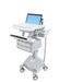 Ergotron StyleView - Cart for notebook / keyboard / mouse (open architecture) - medical - aluminium, zinc-plated steel, high-grade plastic - grey, white, polished aluminium - screen size: 17.3" wide - output: AC 230 V - 40 Ah - lithium iron phosphate