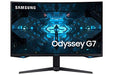 Samsung Odyssey G7 C32G75TQSR - G75T Series - QLED monitor - curved - 32" (31.5" viewable) - 2560 x 1440 WQHD @ 240 Hz - VA - 600 cd/m² - 2500:1 - DisplayHDR 600 - 1 ms - HDMI, 2xDisplayPort - black