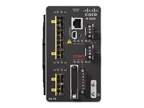 Cisco Industrial Ethernet 2000 Series - Switch - Managed - 4 x SFP + 2 x Gigabit SFP - DIN rail mountable