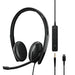 EPOS I Sennheiser ADAPT 165 USB-C II - ADAPT 100 Series - headset - on-ear - wired - 3.5 mm jack, USB-C - black - Optimised for UC