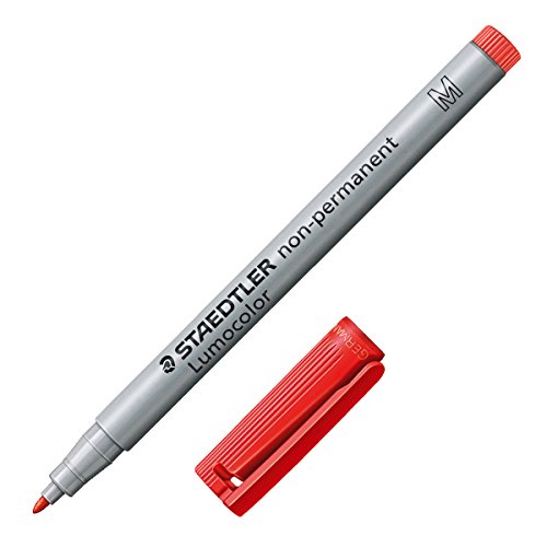 Best Value Staedtler 315-2 Lumocolor Non-permanent Pen Medium 1.0 mm Line - Red, Pack of 10