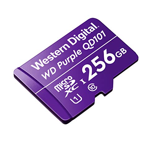 WD Purple SC QD101 WDD256G1P0C - Flash memory card - 256 GB - UHS-I U1 / Class10 - microSDXC UHS-I - purple