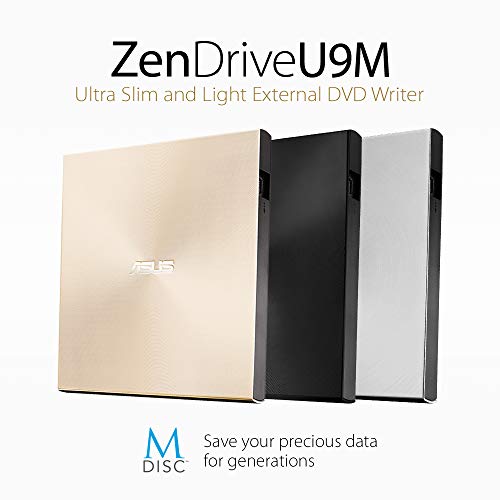 ASUS ZenDrive U9M SDRW-08U9M-U - Disk drive - DVD▒RW (▒R DL) - 8x/8x - USB 2.0 - external - gold