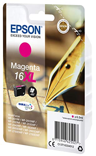 Epson 16XL - 6.5 ml - XL - magenta - original - blister - ink cartridge - for WorkForce WF-2010, 2510, 2520, 2530, 2540, 2630, 2650, 2660, 2750, 2760