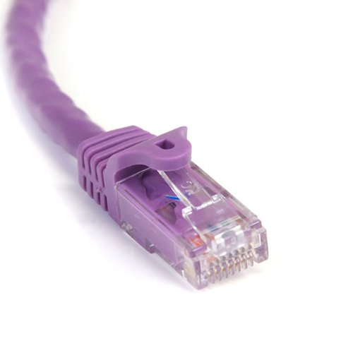 StarTech.com Cat6 Ethernet Cable - 100 ft - Purple - Patch Cable - Snagless Cat6 Cable - Long Network Cable - Ethernet Cord - Cat 6 Cable - 100ft (N6PATCH100PL)