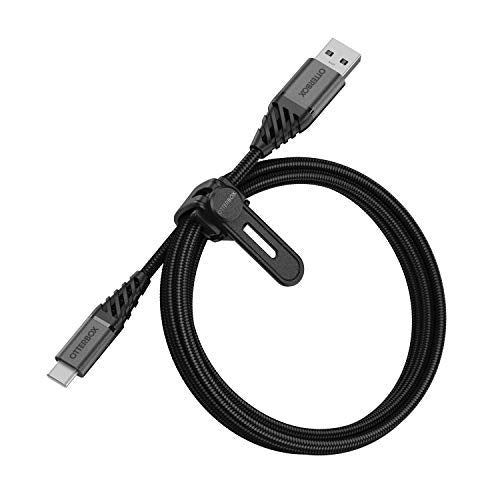 OtterBox Premium - USB cable - USB-C (M) to USB (M) - USB 2.0 - 3 A - 1 m - dark ash black