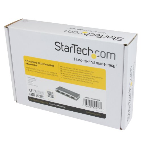 StarTech.com 4 Port USB to Serial RS232 Adapter - DB9M - RS232 Extension - Serial to USB (ICUSB2324)